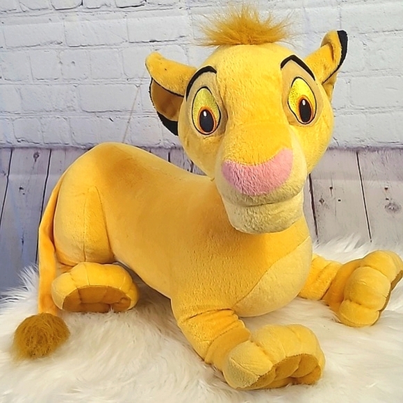 Vintage Disney Hasbro The Lion King Simba Cub Plush 20" Large Stuffed Animal Toy - Picture 1 of 16